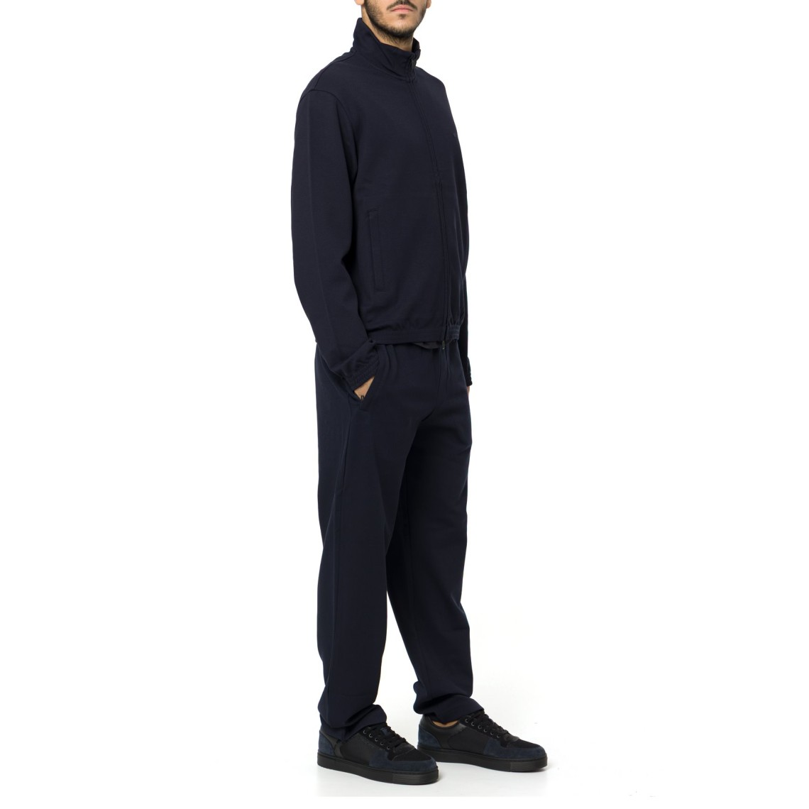 Felpa full zip in jersey piquet Emporio Armani