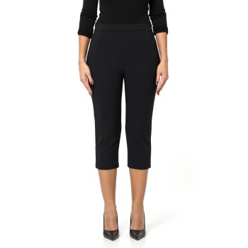 Pantaloni in crêpe leggero e raso Elisabetta Franchi