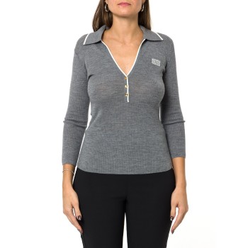 Polo in maglia a costine Elisabetta Franchi