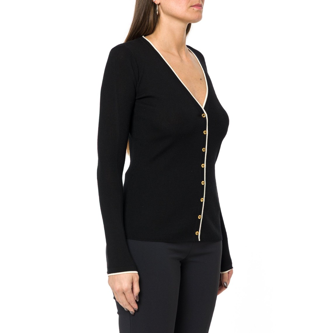 Cardigan in maglia a costine Elisabetta Franchi