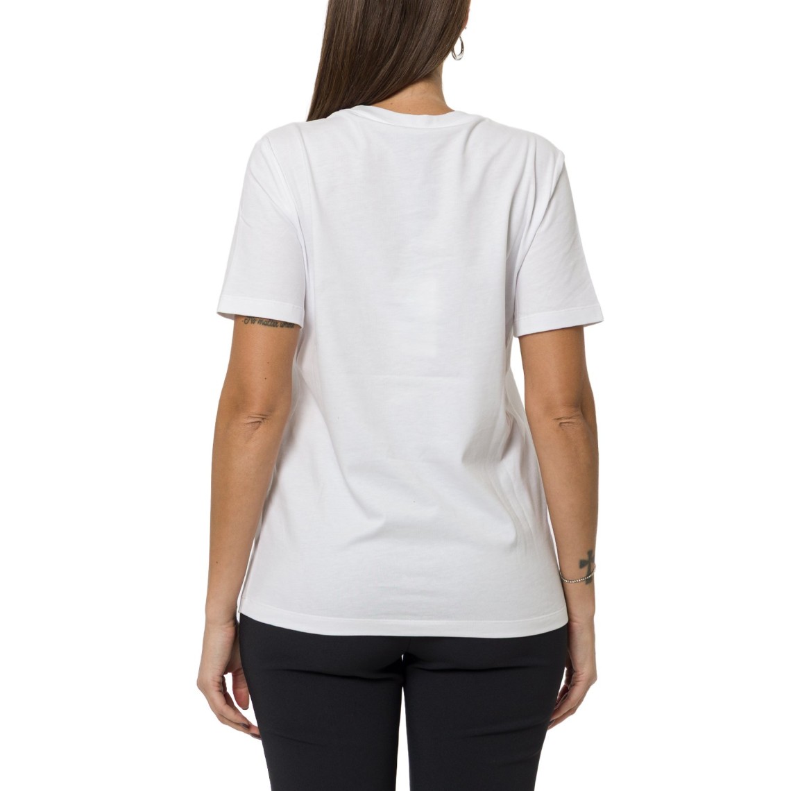 T-shirt in jersey con logo gioiello Elisabetta Franchi