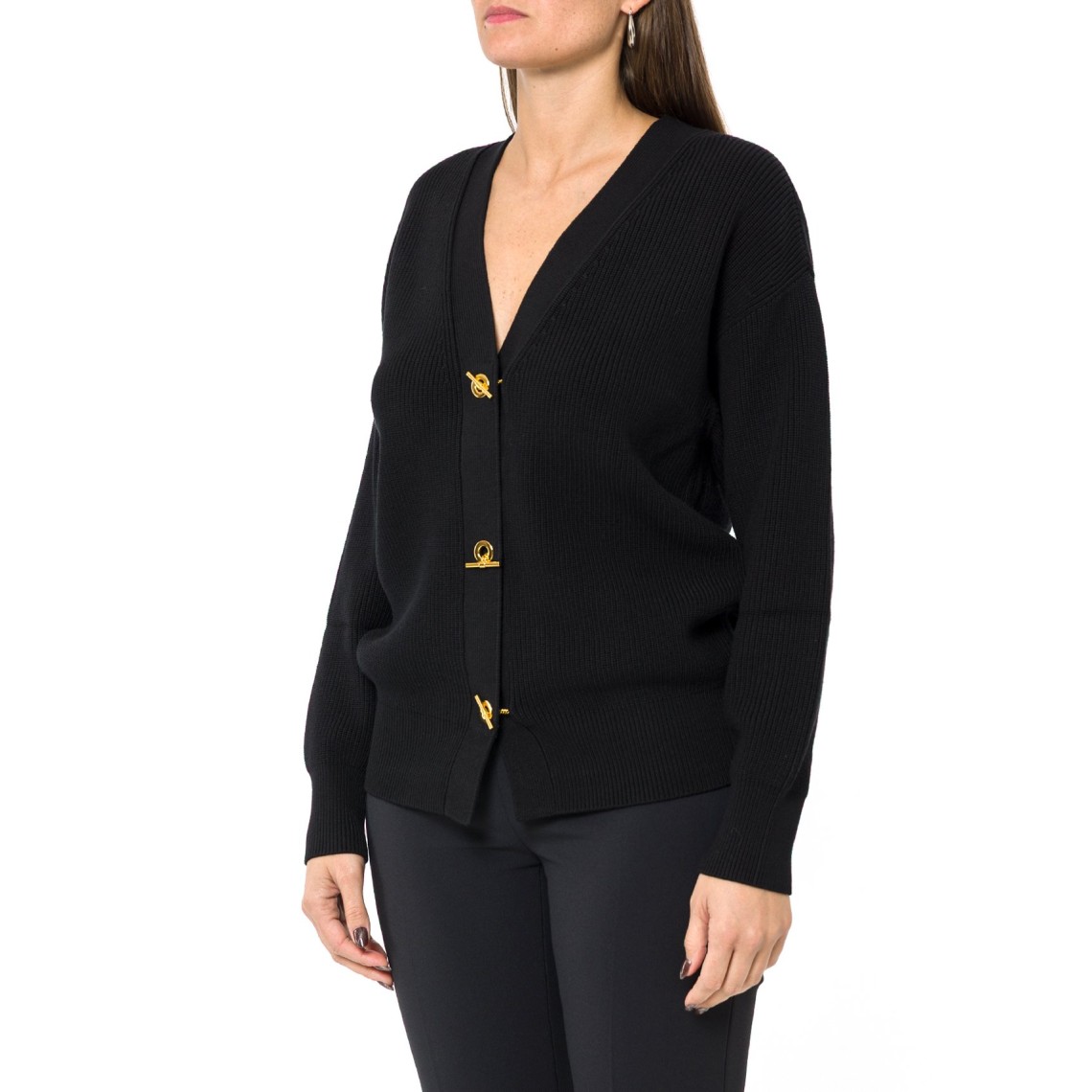 Cardigan in maglia con bottoni gioiello Elisabetta Franchi