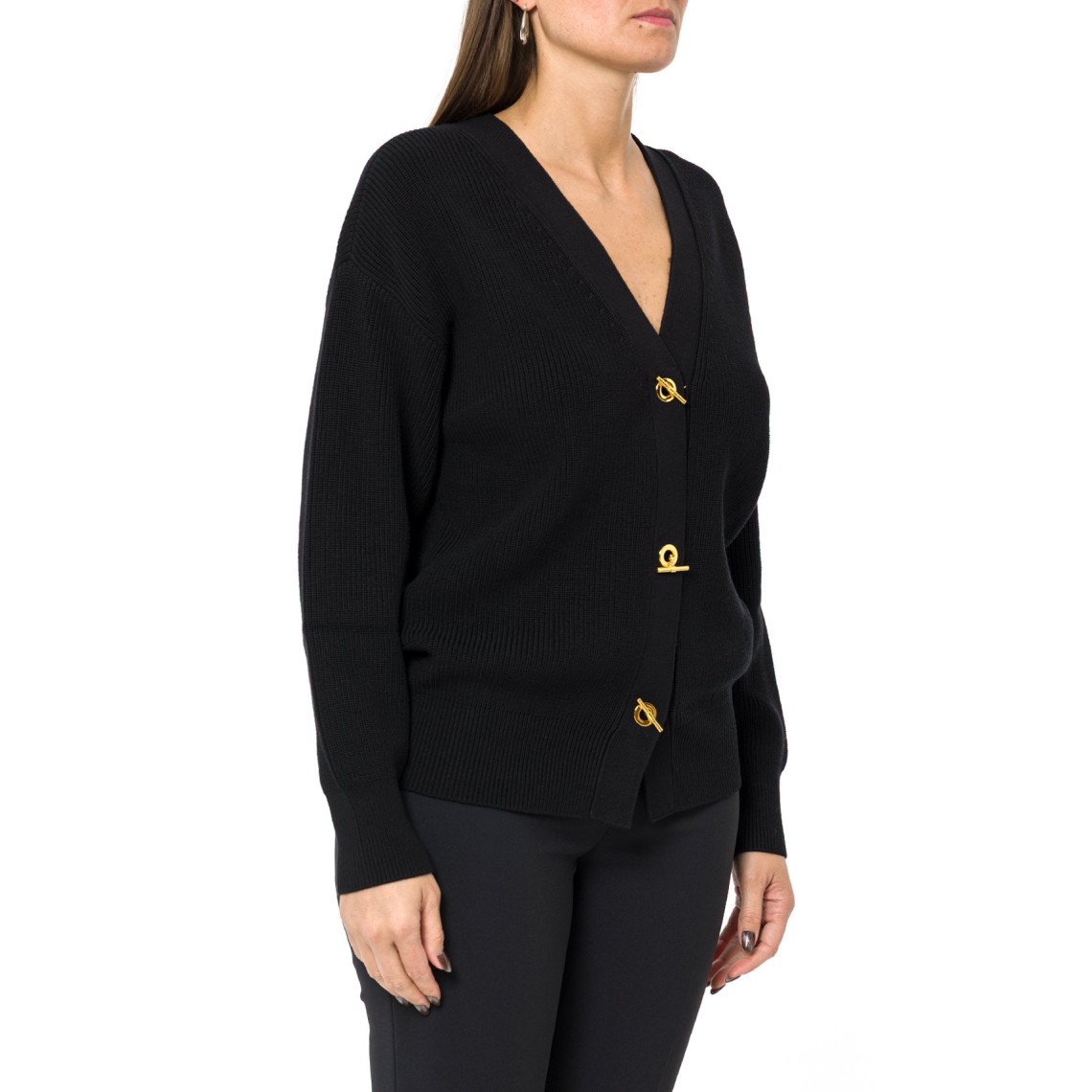 Cardigan in maglia con bottoni gioiello Elisabetta Franchi