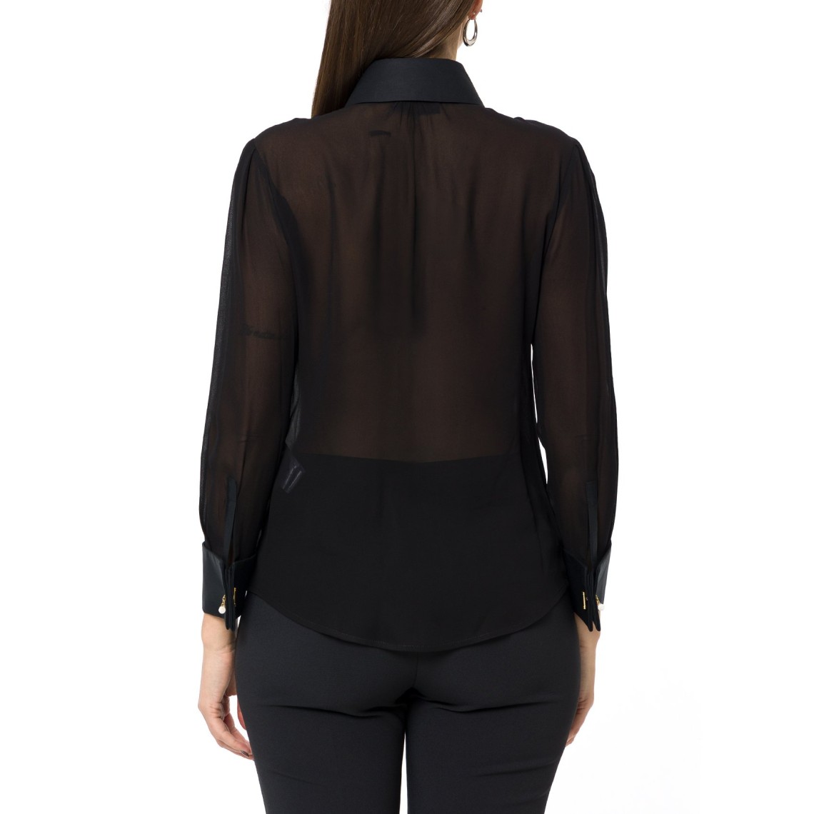 Camicia in georgette con ruches Elisabetta Franchi