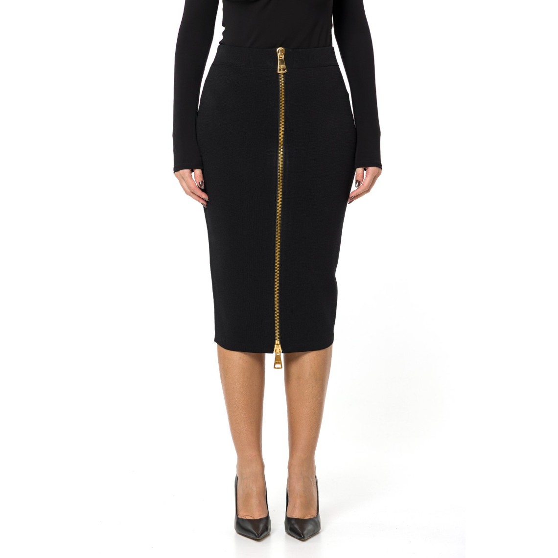 Gonna in maglia con zip Elisabetta Franchi