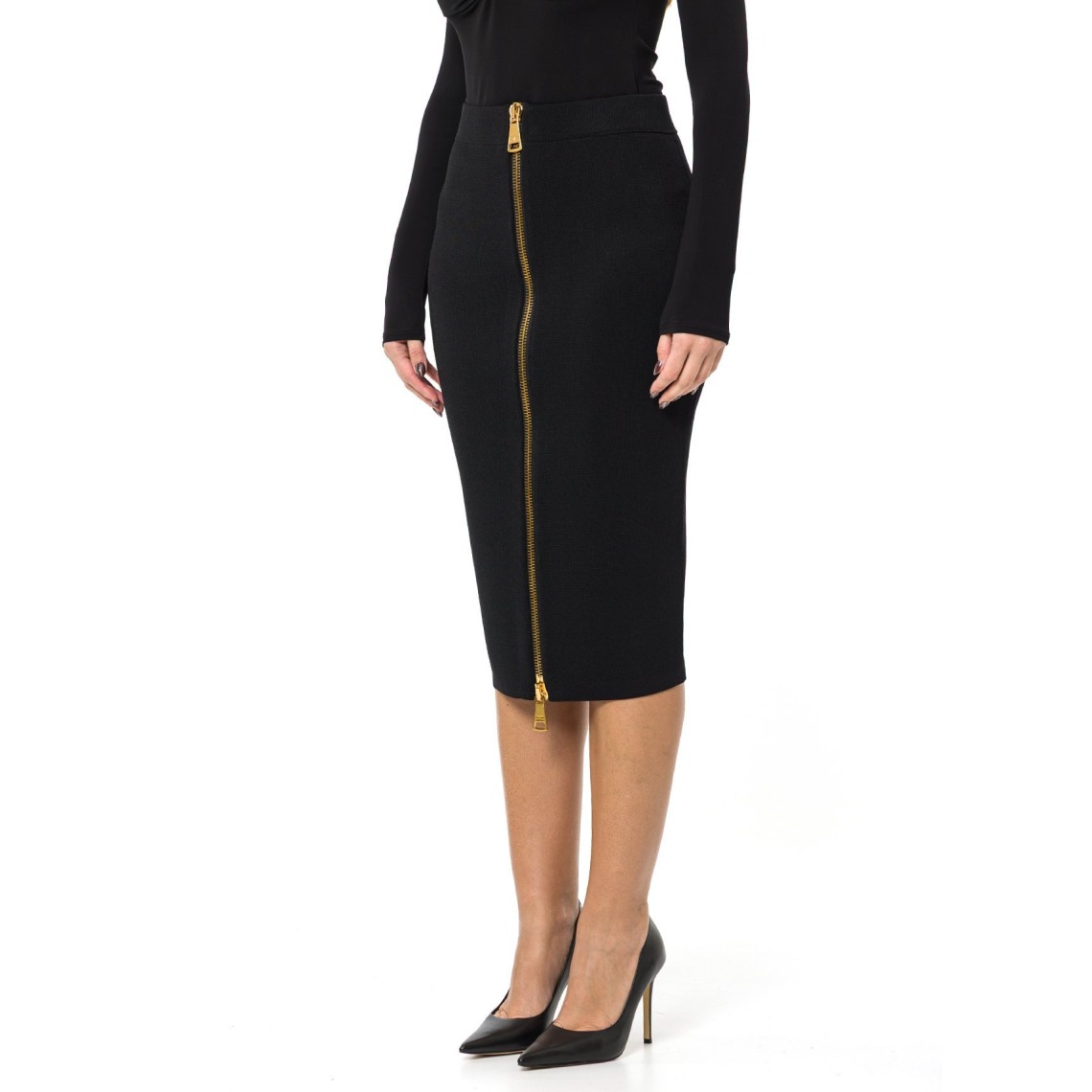 Gonna in maglia con zip Elisabetta Franchi