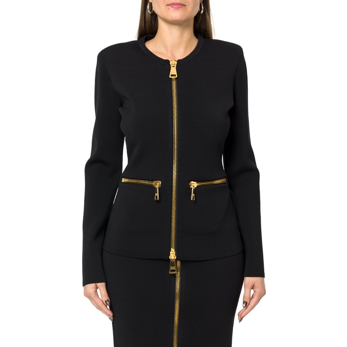 Cardigan in maglia con zip Elisabetta Franchi