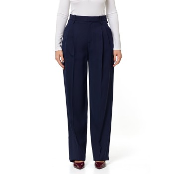 Pantaloni in gabardina fluida Elisabetta Franchi