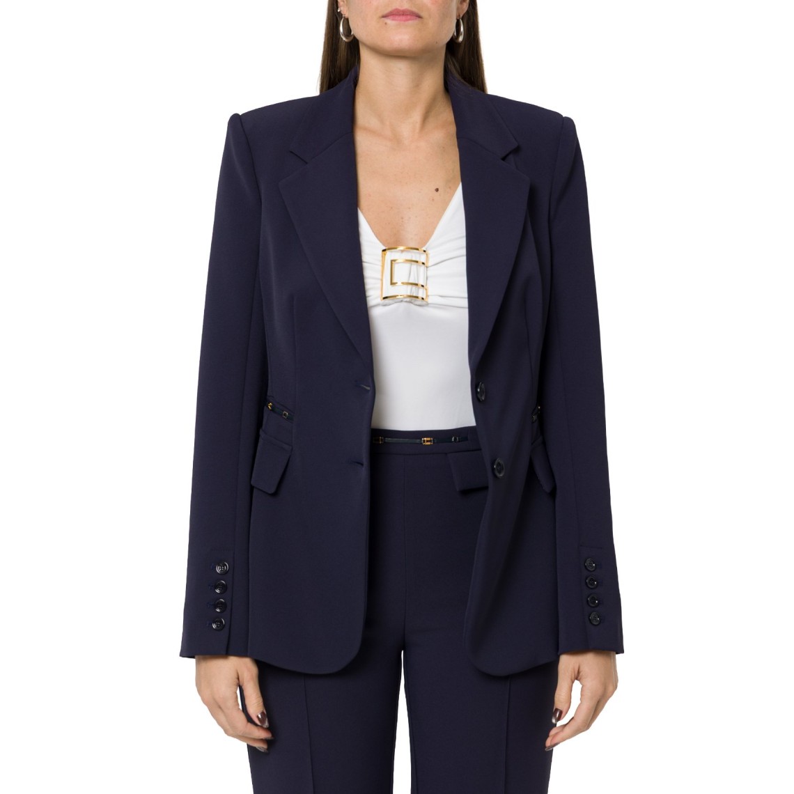 Giacca in doppio crêpe stretch Elisabetta Franchi