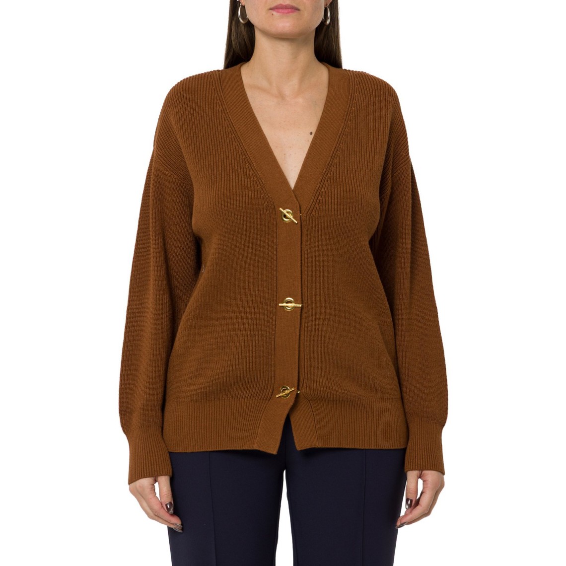 Cardigan in maglia con bottoni gioiello Elisabetta Franchi