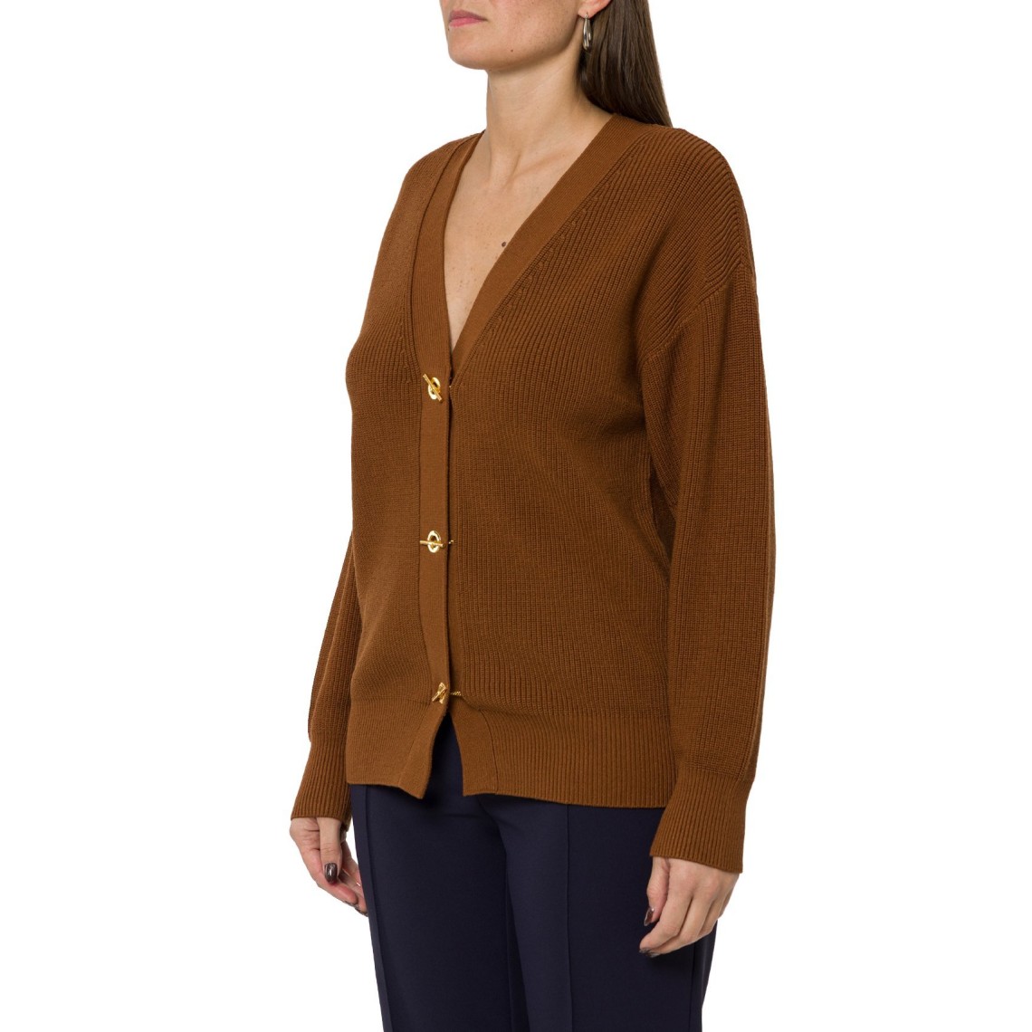 Cardigan in maglia con bottoni gioiello Elisabetta Franchi