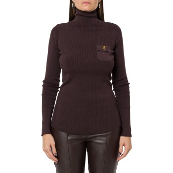 Dolcevita in maglia con ricami à jour Elisabetta Franchi