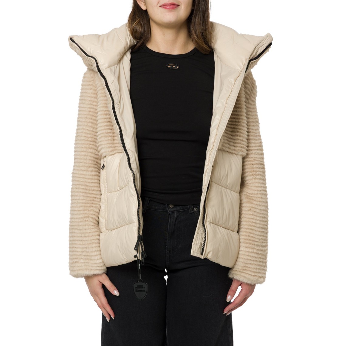 Giubbotto nylon con pelliccia eco Fanevil Blauer
