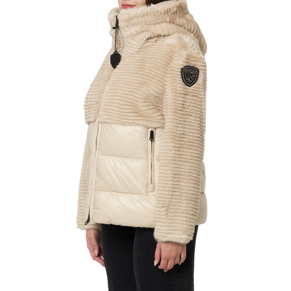Giubbotto nylon con pelliccia eco Fanevil Blauer