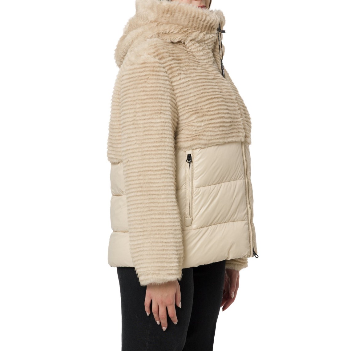 Giubbotto nylon con pelliccia eco Fanevil Blauer
