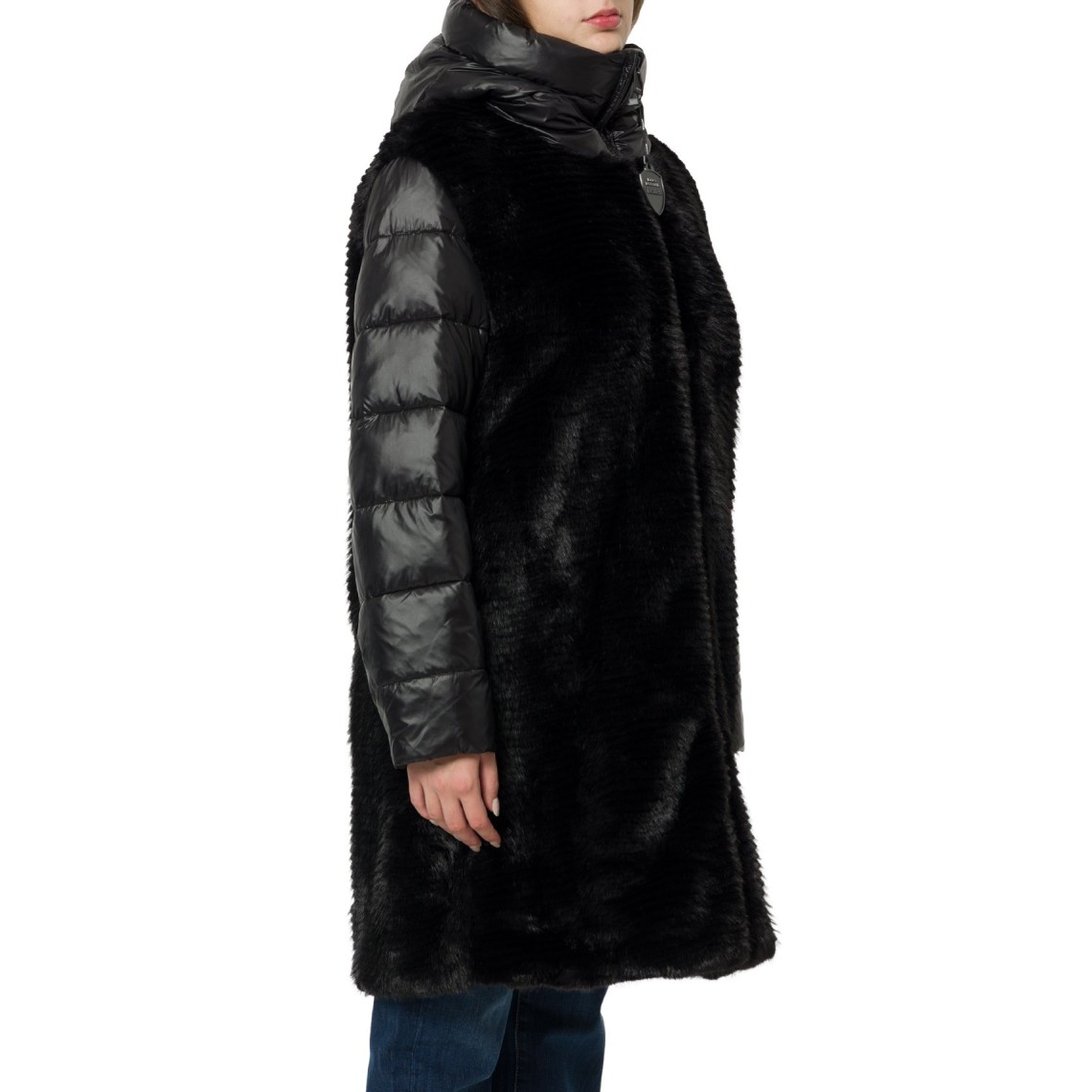 Giubbotto corto in nylon e pelliccia eco Aspen Blauer 