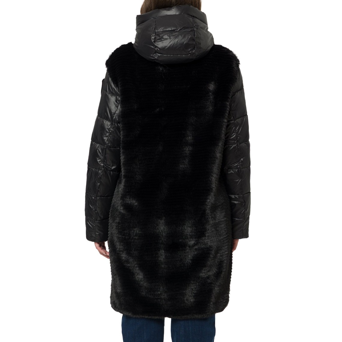 Giubbotto corto in nylon e pelliccia eco Aspen Blauer 