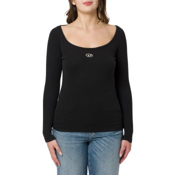 Maglia a costine con Oval D metallico Diesel