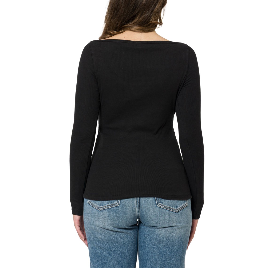Maglia a costine con Oval D metallico Diesel