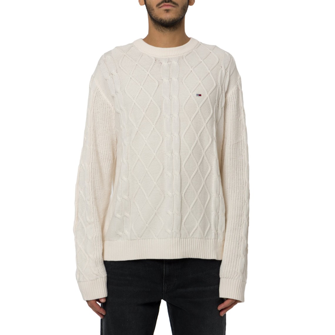 Pullover in maglia intrecciata Tommy Jeans