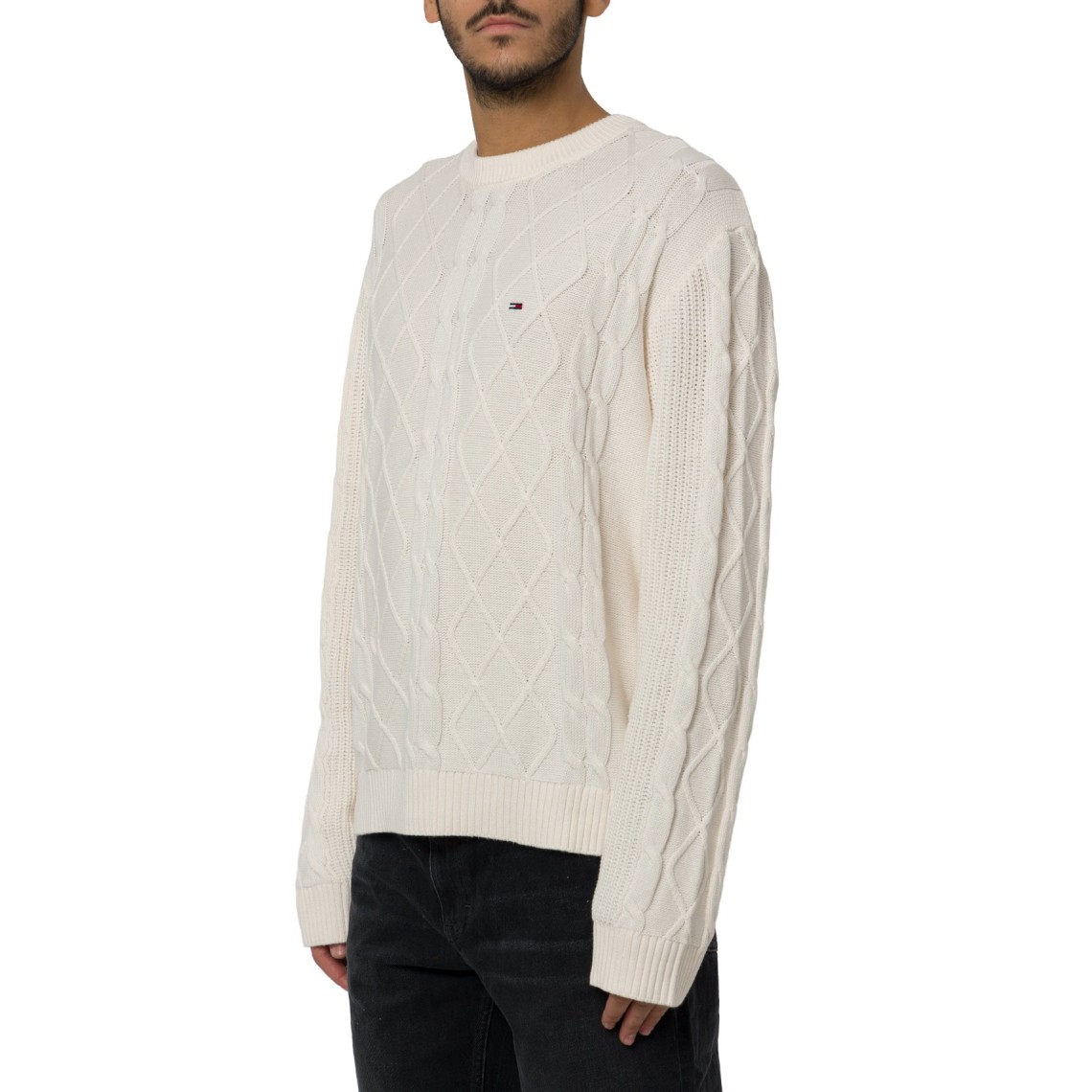 Pullover in maglia intrecciata Tommy Jeans