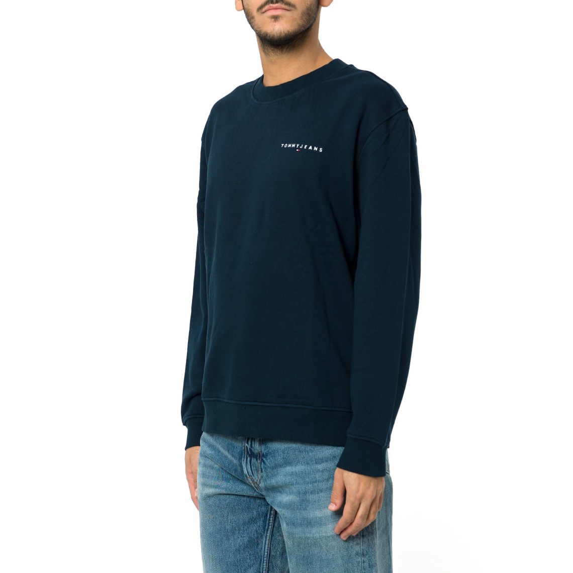 Felpa girocollo con logo ricamato Tommy Jeans