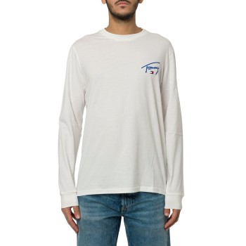 T-shirt slim fit a maniche lunghe con logo Tommy Jeans