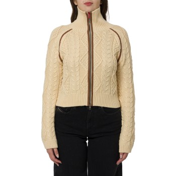 Cardigan a trecce con bande a contrasto M-Intelle Diesel