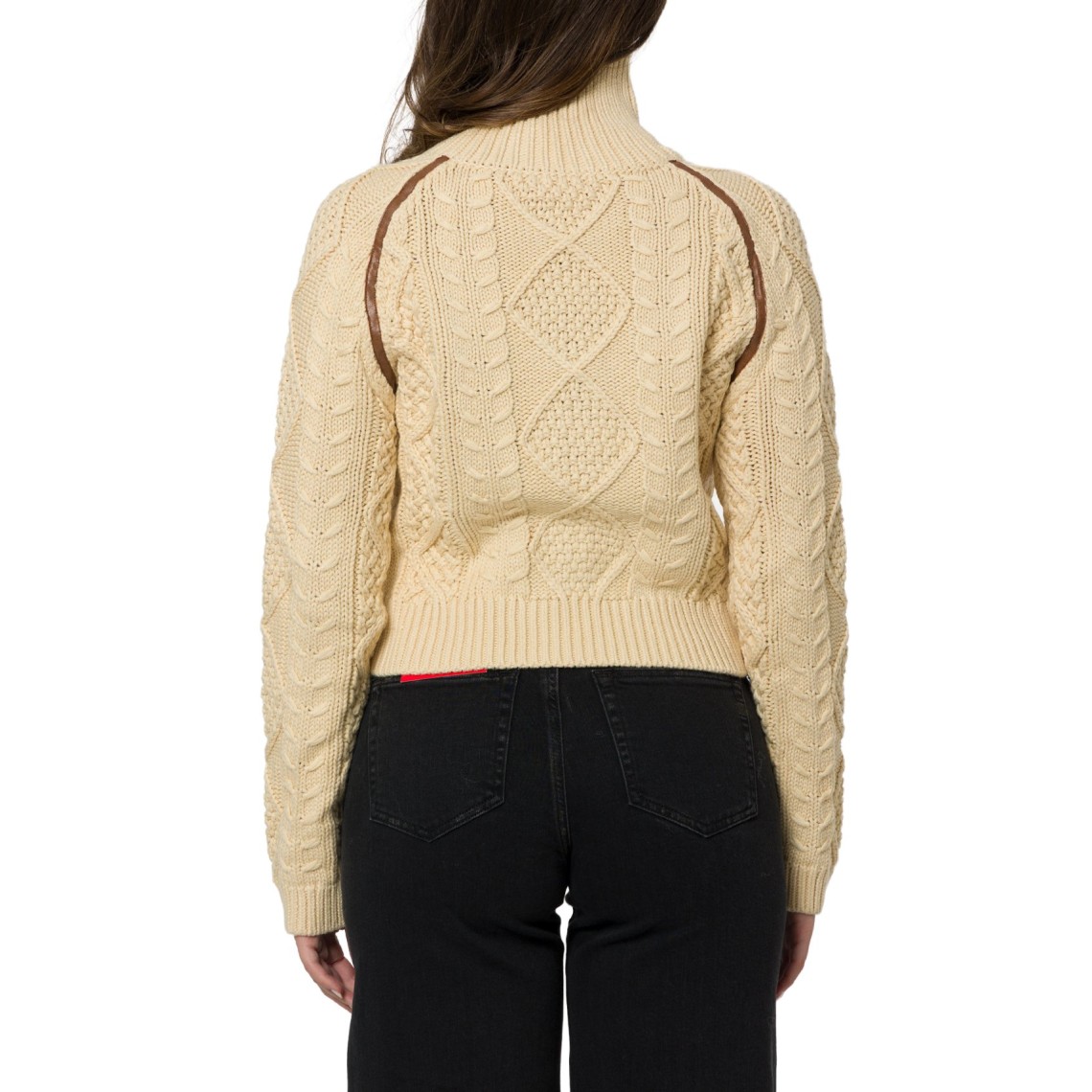 Cardigan a trecce con bande a contrasto M-Intelle Diesel