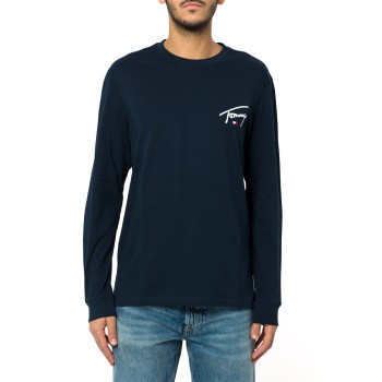 T-shirt slim fit a maniche lunghe con logo Tommy Jeans