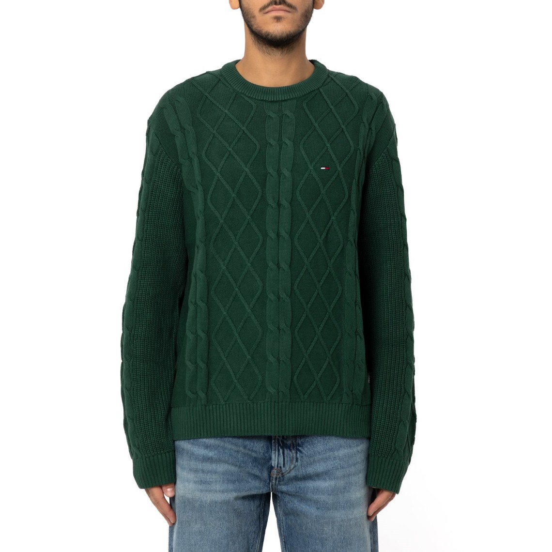 Pullover in maglia intrecciata Tommy Jeans