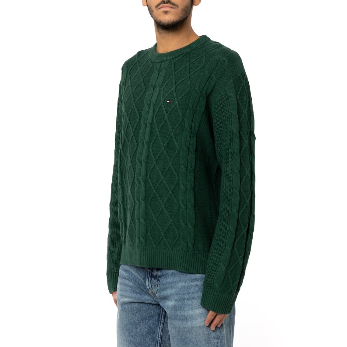 Pullover in maglia intrecciata Tommy Jeans