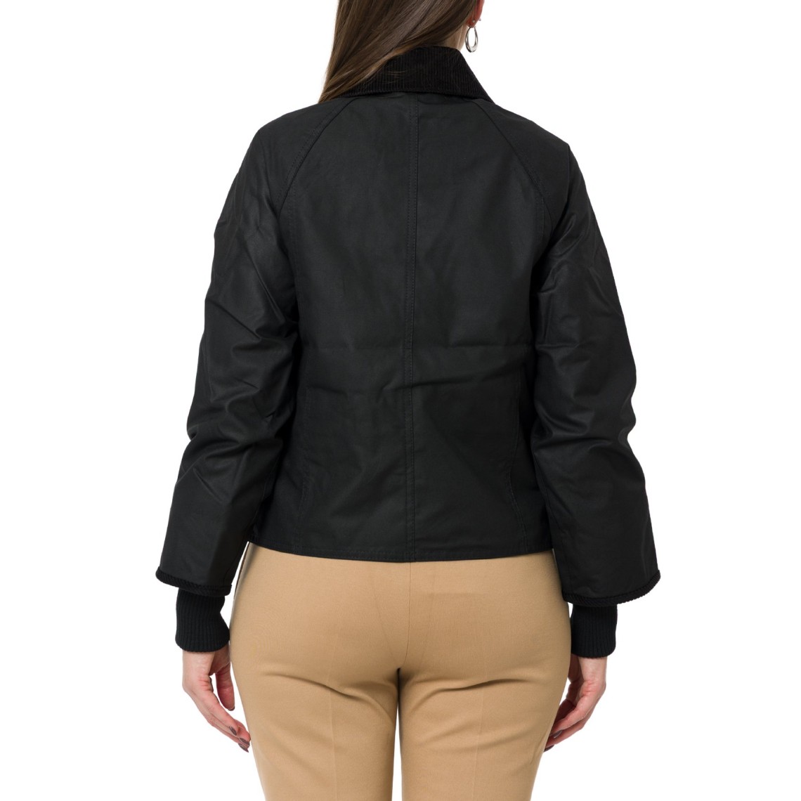 Giacca cerata Beadnell dal taglio crop Barbour