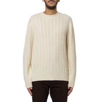 Maglione a trecce in lana vergine e cashmere Furlan Boss