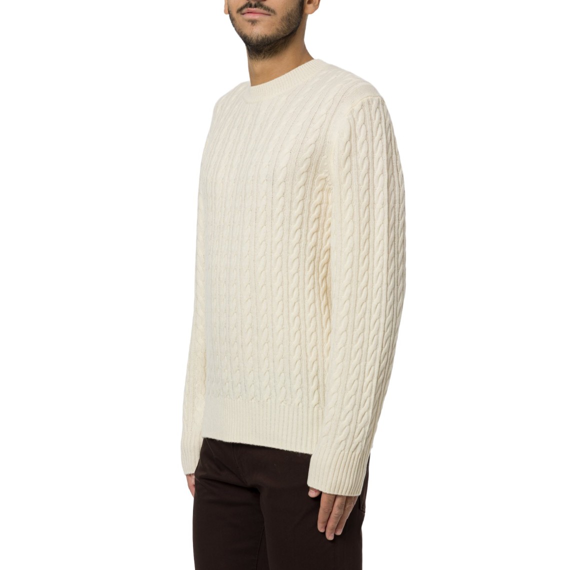 Maglione a trecce in lana vergine e cashmere Furlan Boss
