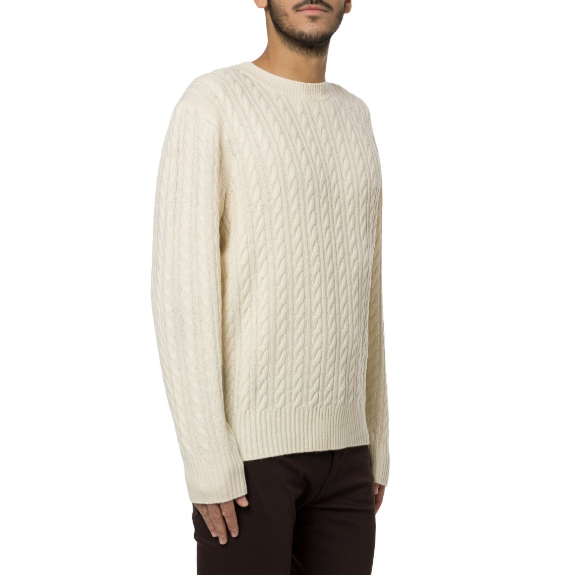 Maglione a trecce in lana vergine e cashmere Furlan Boss