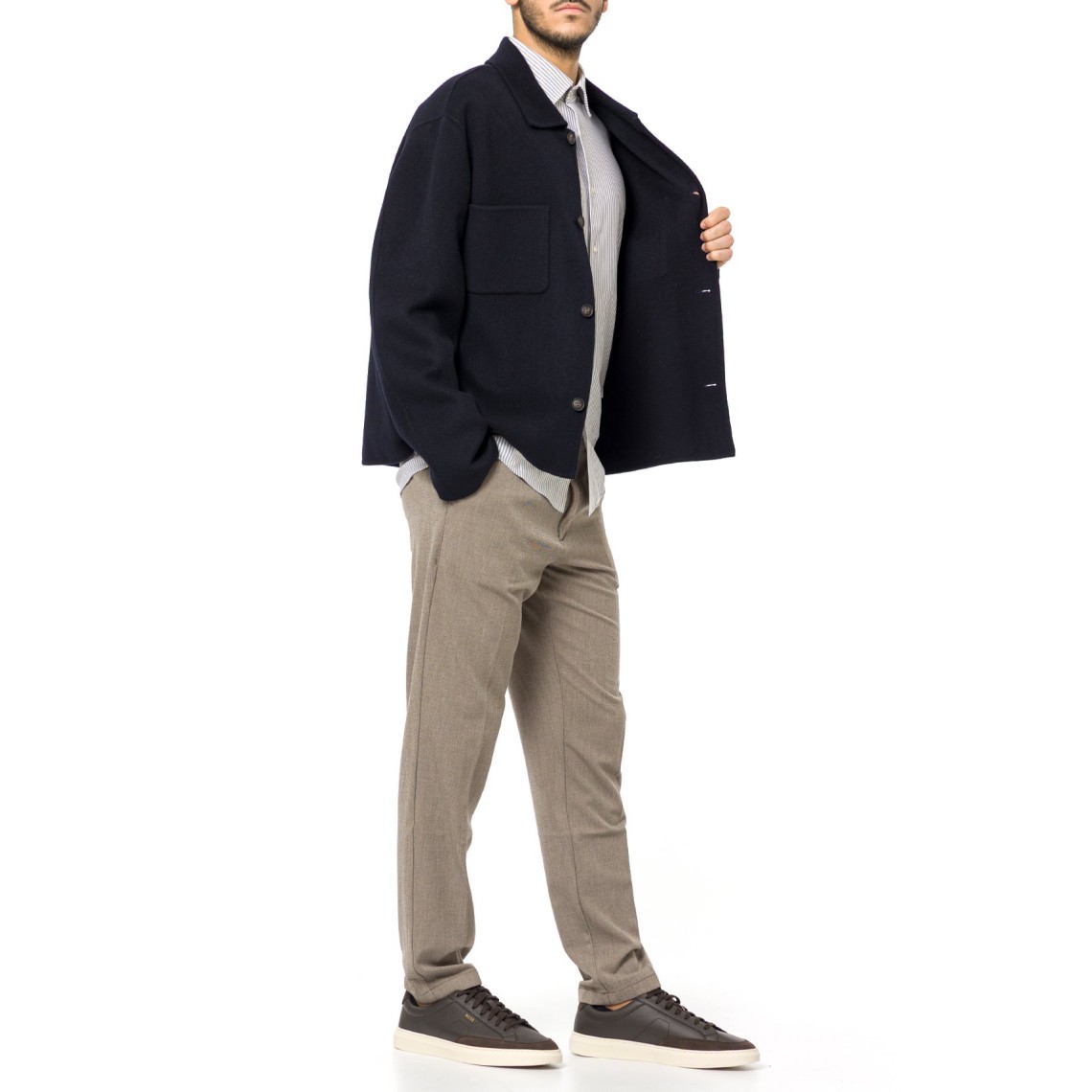 Overshirt relaxed fit Boss in misto lana