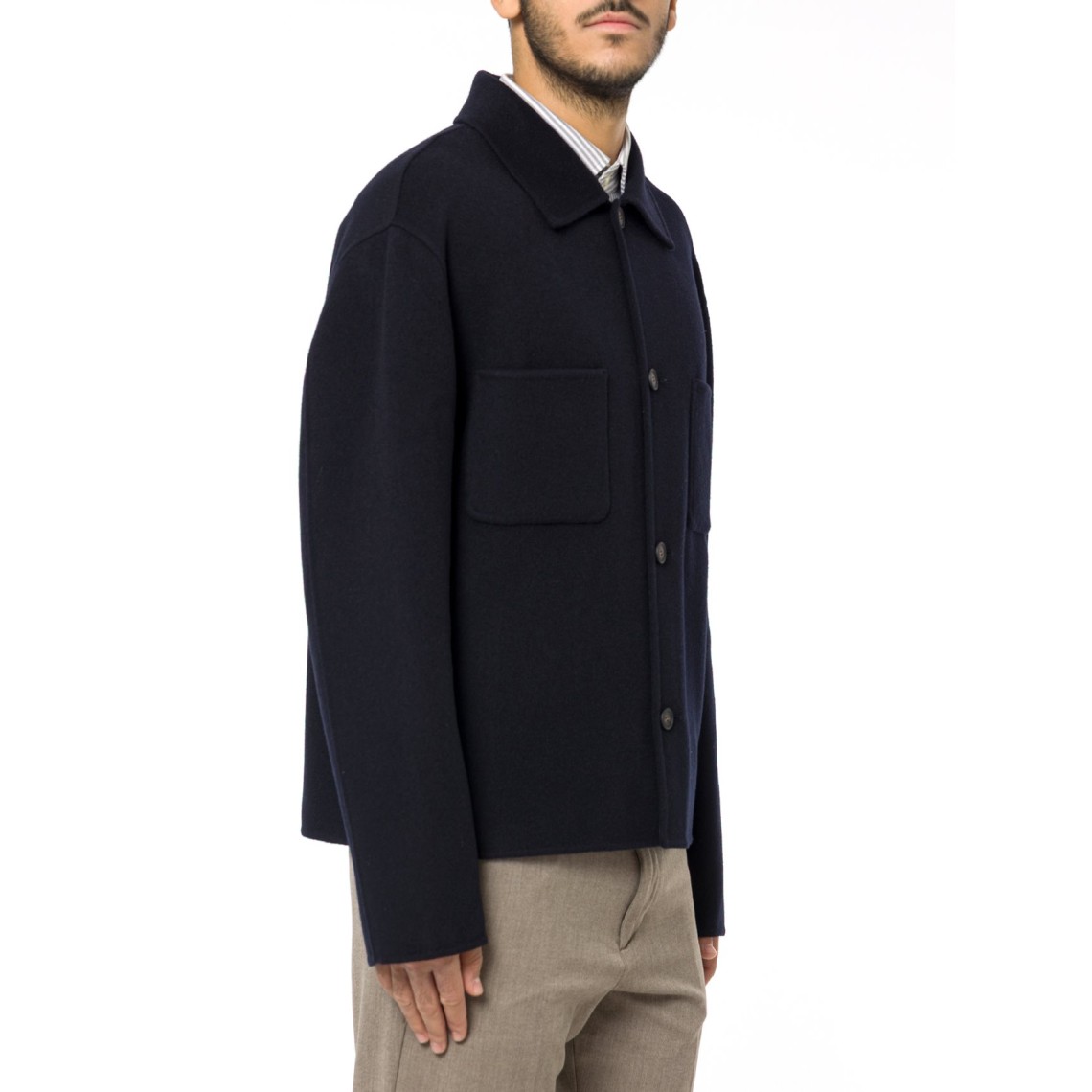 Overshirt relaxed fit Boss in misto lana