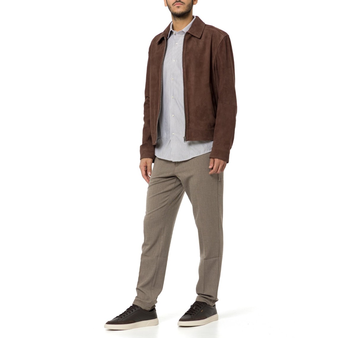 Giubbino Boss in pelle scamosciata