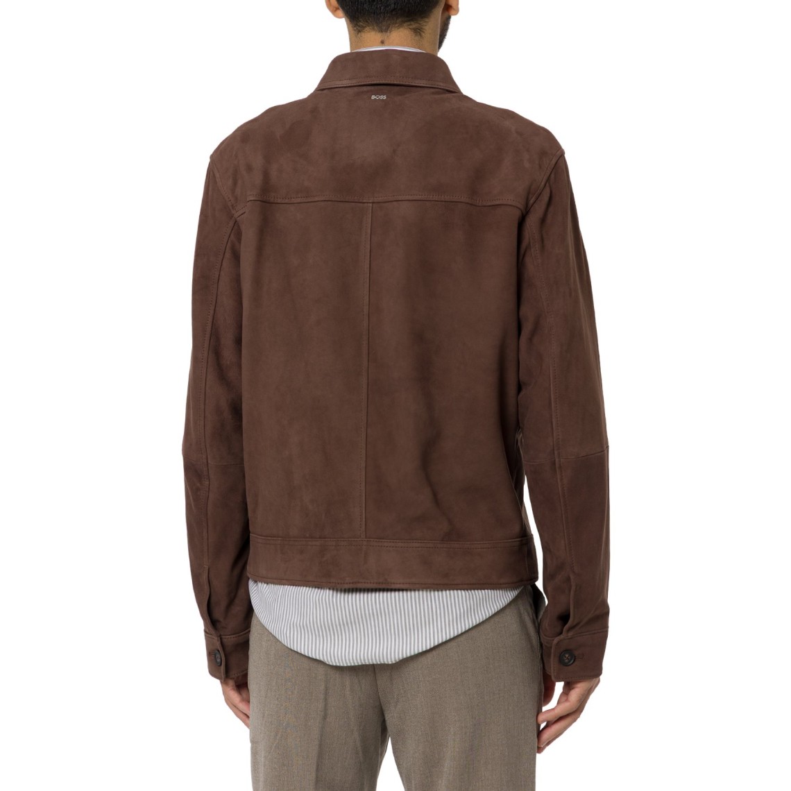 Giubbino Boss in pelle scamosciata