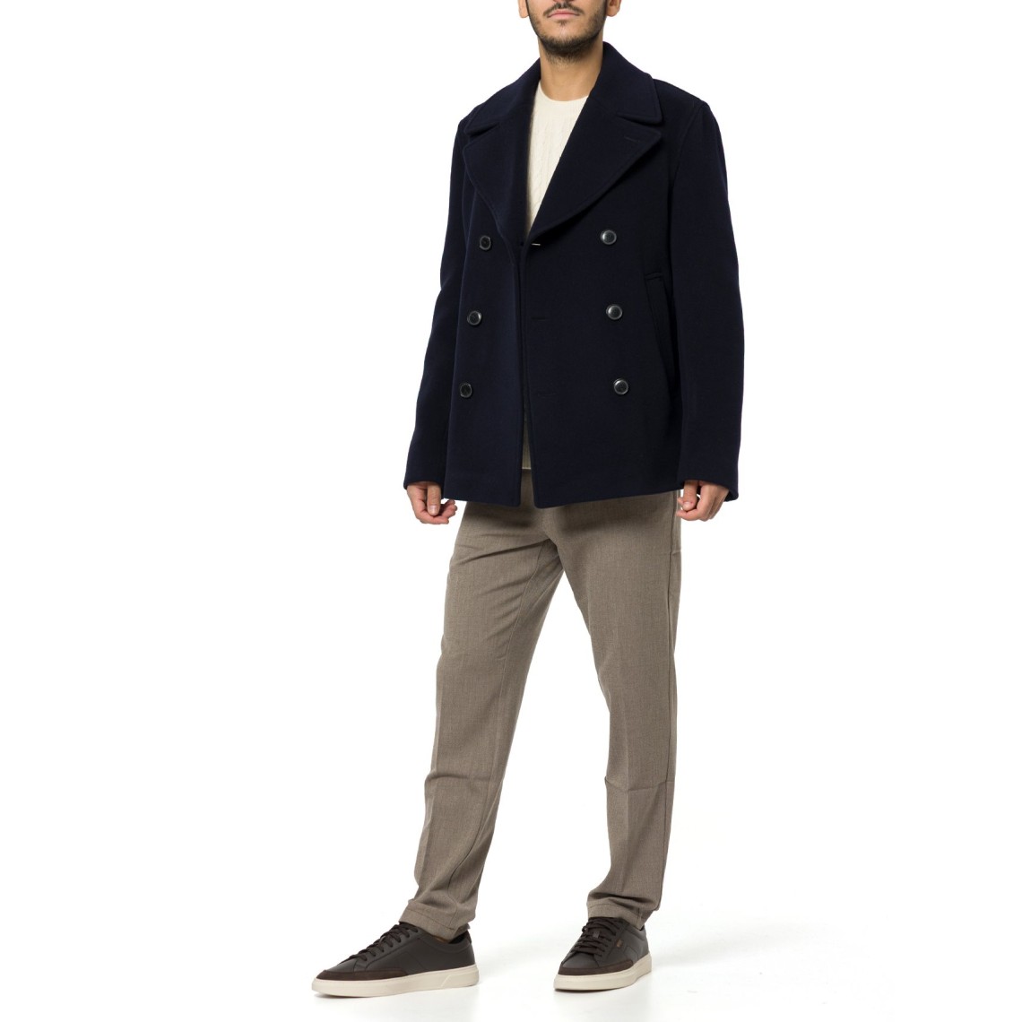 Cappotto corto doppiopetto slim fit Boss