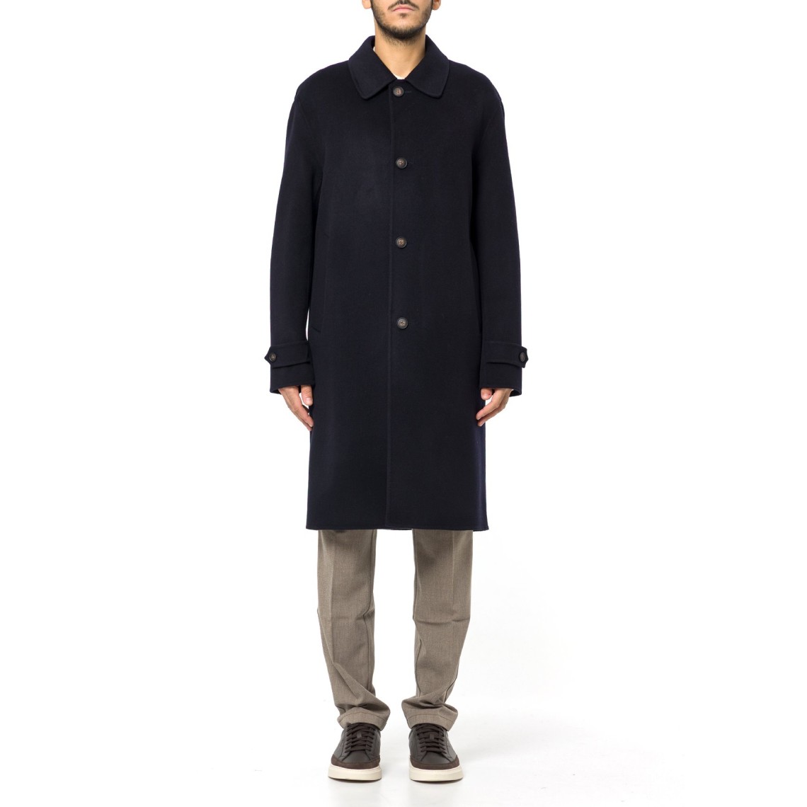 Cappotto relaxed fit Boss in misto lana