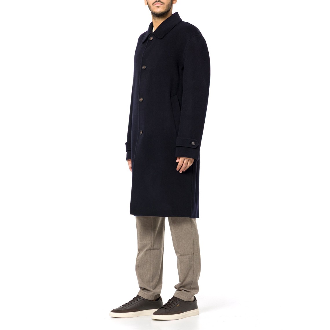 Cappotto relaxed fit Boss in misto lana