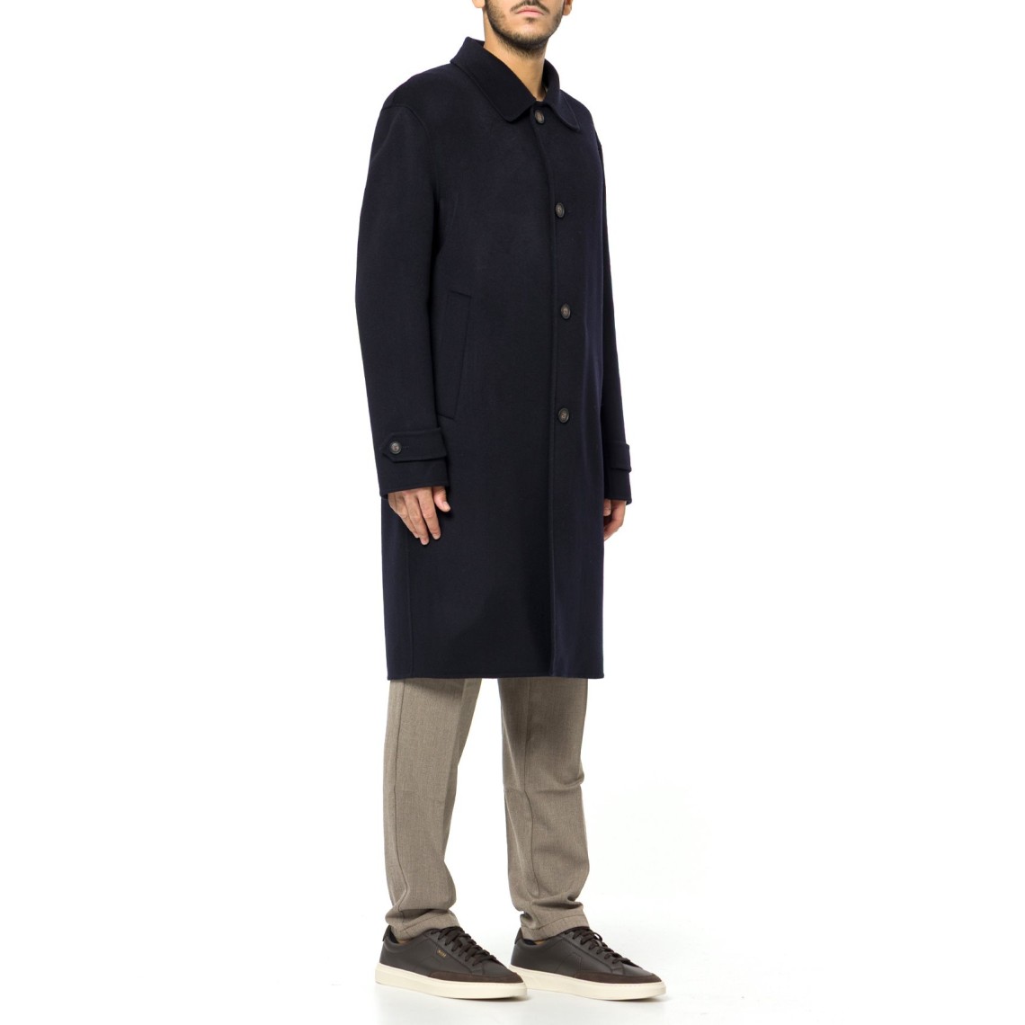 Cappotto relaxed fit Boss in misto lana