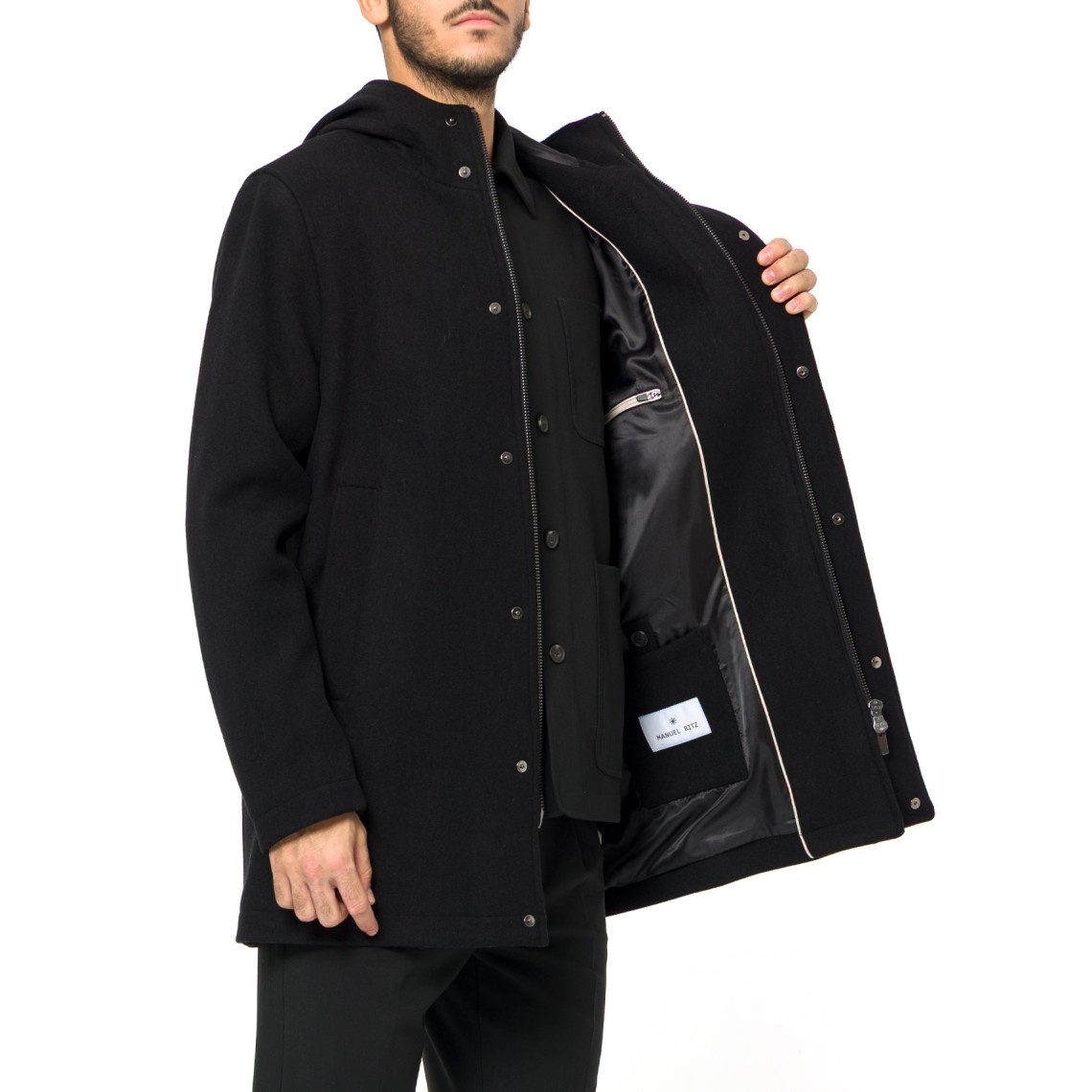 Parka in panno misto lana Manuel Ritz