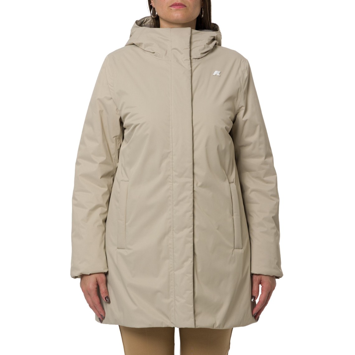 Giacca lunga Sophie Twill Soft Beaver K-Way