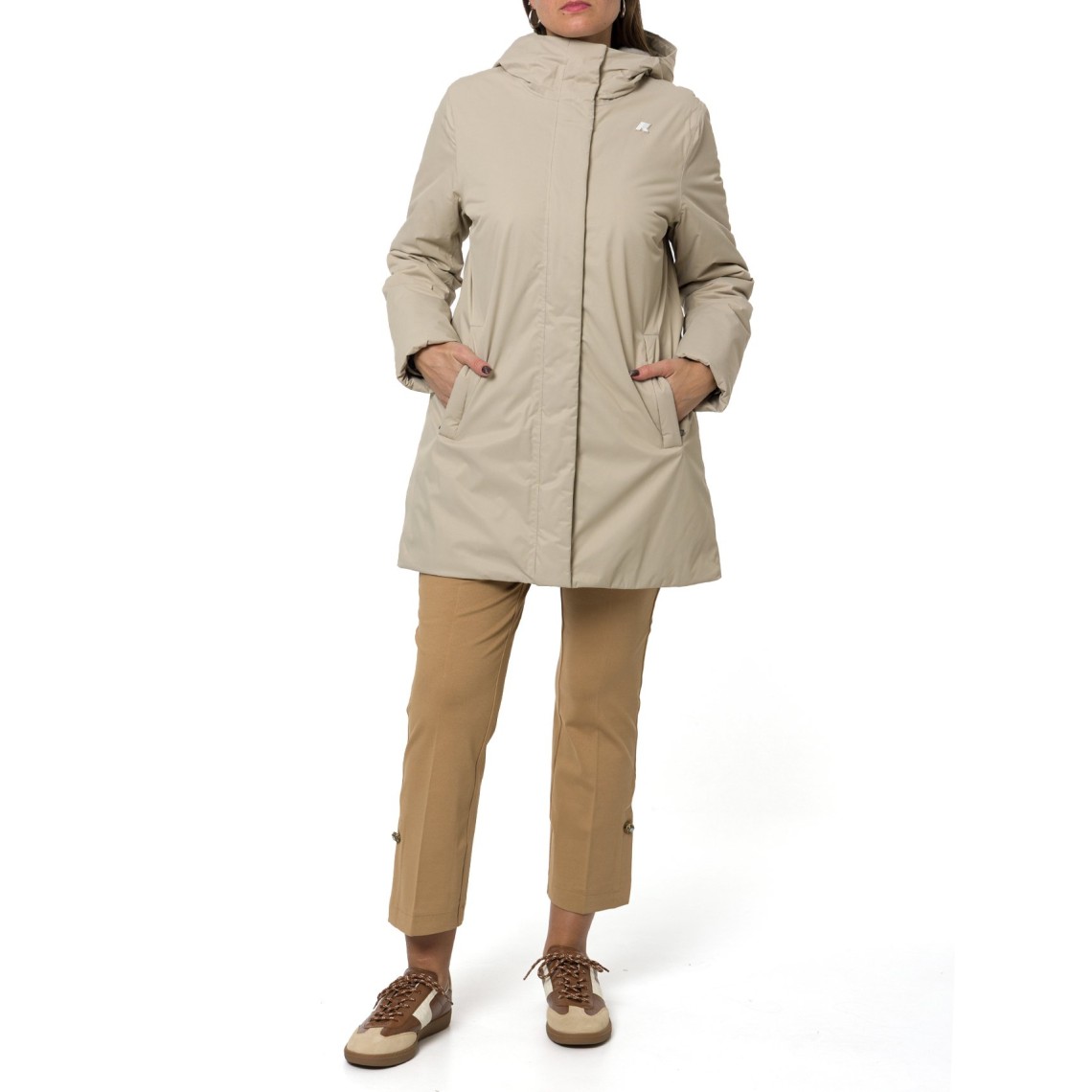 Giacca lunga Sophie Twill Soft Beaver K-Way