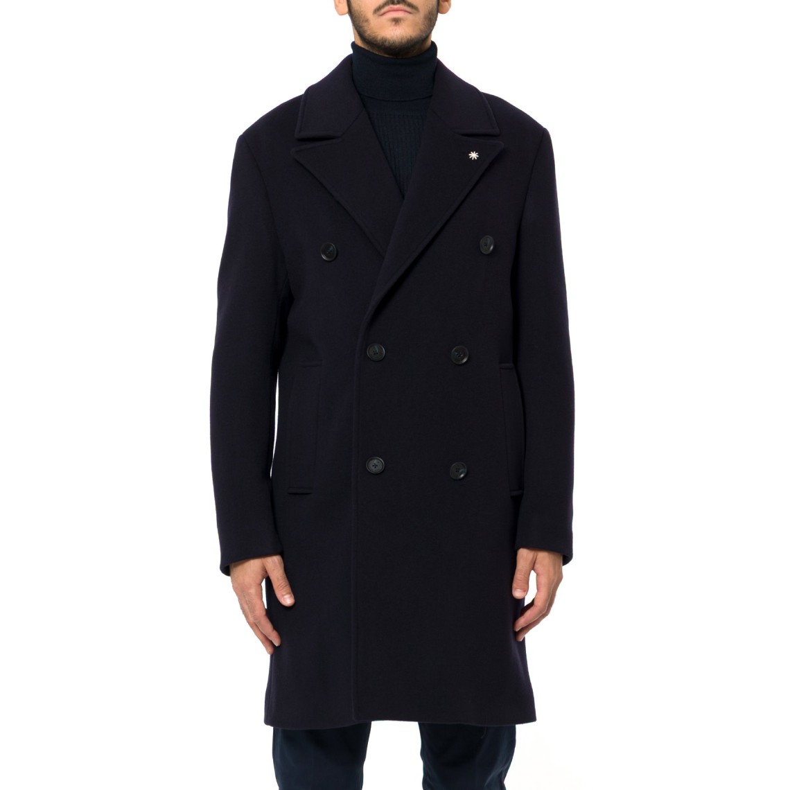 Cappotto doppiopetto in misto lana Manuel Ritz