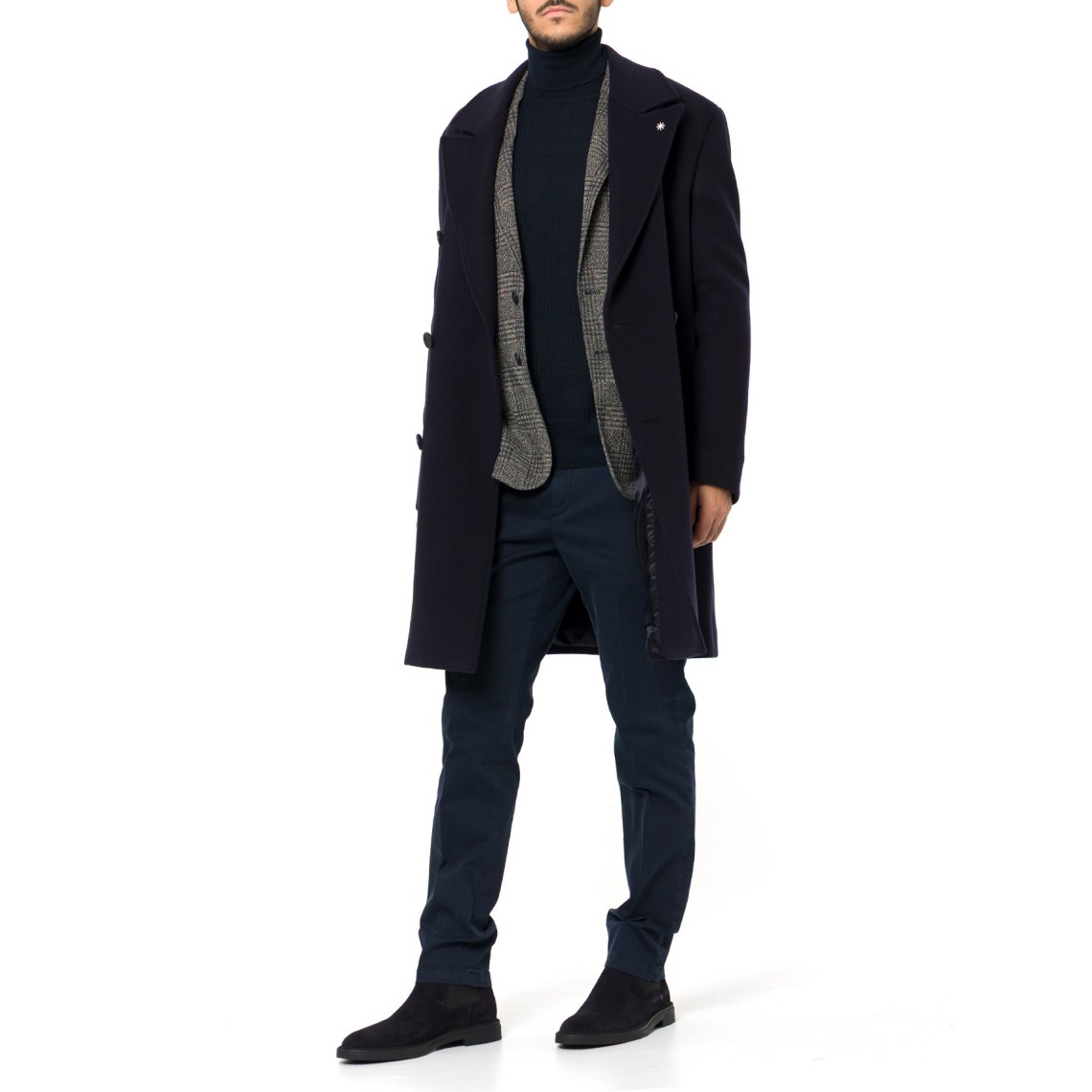 Cappotto doppiopetto in misto lana Manuel Ritz