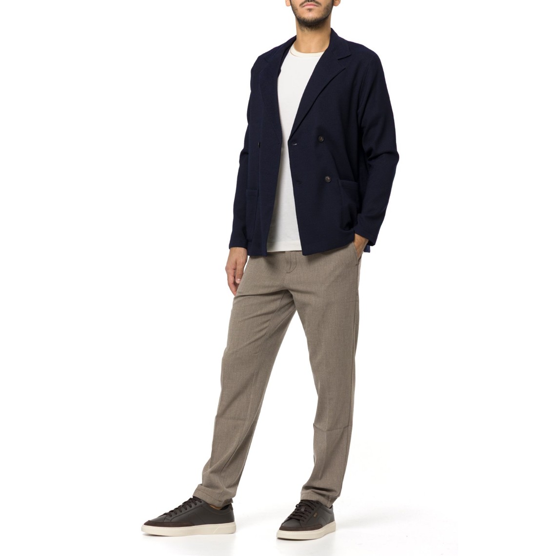 Giacca doppiopetto relaxed fit Boss